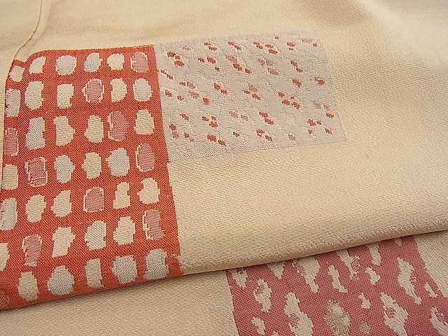 平和屋着物■上質なお召 吉祥文 逸品 n-pk1313