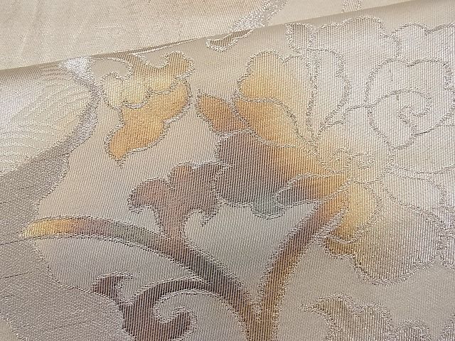 平和屋着物■六通柄袋帯 吉祥更紗花唐草文 金銀糸 逸品 n-pk1825