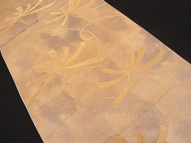 平和屋着物■六通柄袋帯 乱菊 金糸 逸品 n-pk1978
