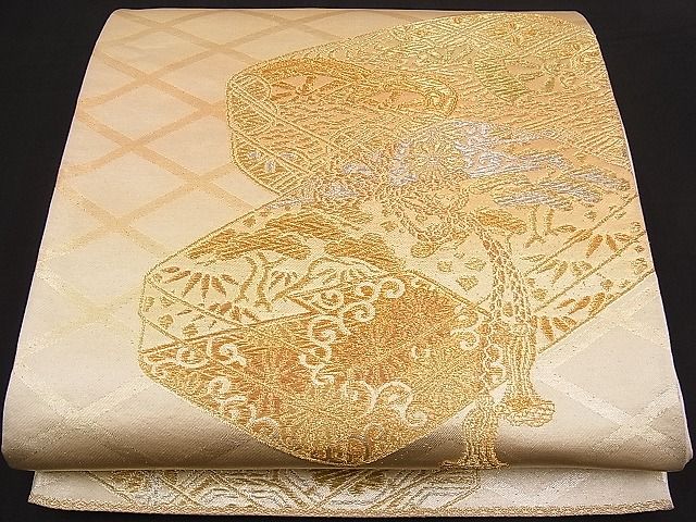 平和屋着物■六通柄袋帯 文箱吉祥文 金銀糸 逸品 n-pk1980