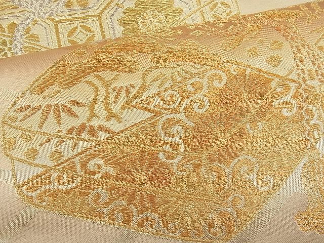 平和屋着物■六通柄袋帯 文箱吉祥文 金銀糸 逸品 n-pk1980