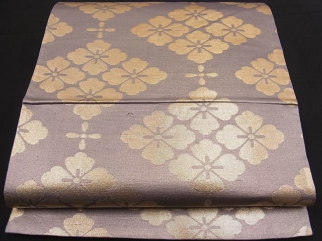平和屋着物■六通柄袋帯 花菱文様 金糸 逸品 n-pk1988