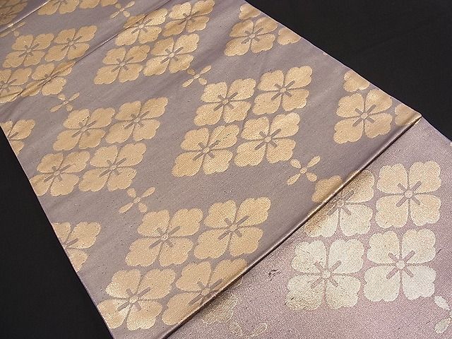 平和屋着物■六通柄袋帯 花菱文様 金糸 逸品 n-pk1988