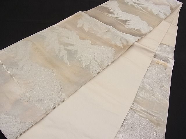 平和屋着物■六通柄袋帯 遠山文 金銀糸 逸品 n-pk1992