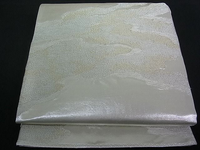 平和屋着物■六通柄袋帯 道長文 銀糸 逸品 pn3161