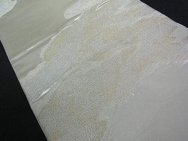 平和屋着物■六通柄袋帯 道長文 銀糸 逸品 pn3161
