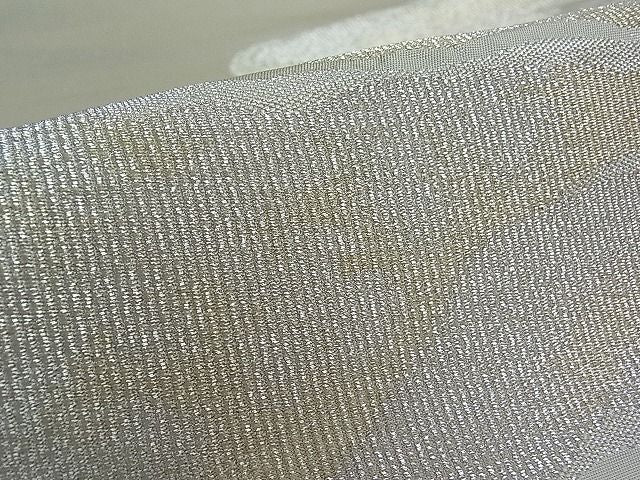 平和屋着物■六通柄袋帯 道長文 銀糸 逸品 pn3161