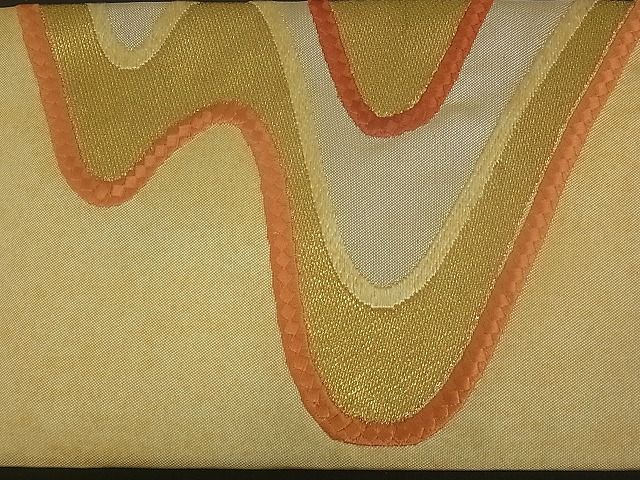 平和屋着物■九寸名古屋帯 刺繍 霞文 金糸 逸品 qp0033