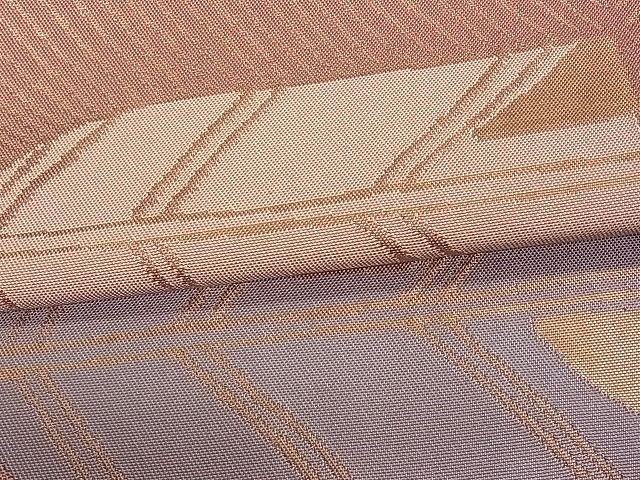 平和屋着物■六通太鼓柄 本袋帯 幾何学間道 金糸 逸品 qp0420