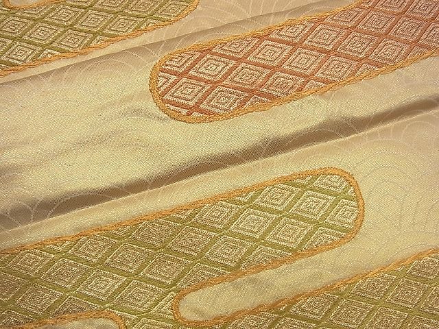 平和屋着物■六通柄袋帯 エ霞文 金糸 やまとオリジナル 逸品 n-qt0125