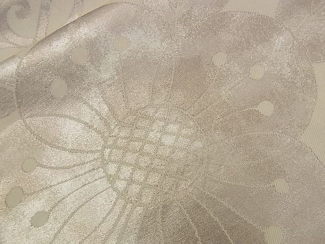 平和屋着物■六通柄袋帯 蔦の葉花文 銀糸 逸品 n-qw0076