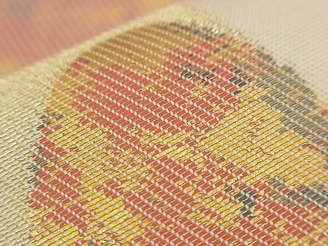平和屋着物■六通柄袋帯 壺垂れ吉祥文 金糸 逸品 n-qw0100