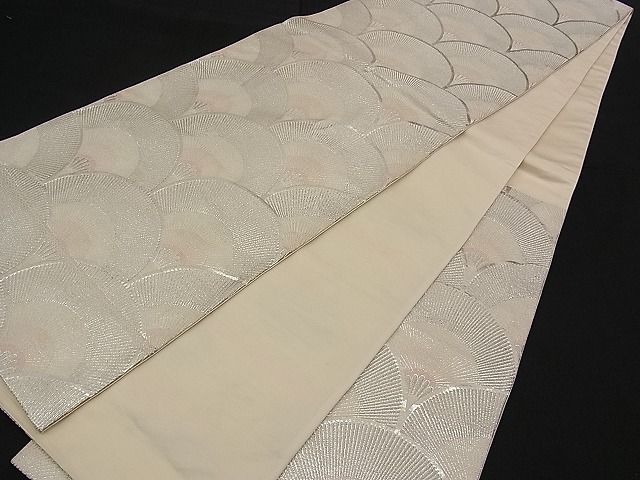 平和屋着物■六通柄袋帯 唐織 錦繍 松青海波 銀糸 逸品 n-qw0236
