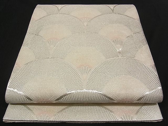 平和屋着物■六通柄袋帯 唐織 錦繍 松青海波 銀糸 逸品 n-qw0236