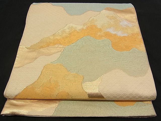 平和屋着物■六通柄袋帯 道長文様 金銀糸 逸品 n-qw0275