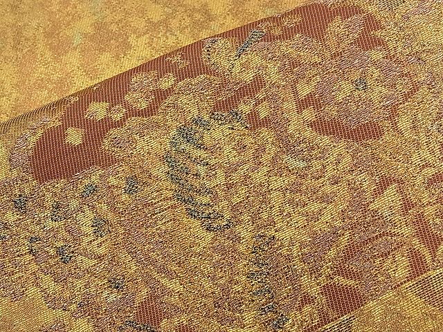平和屋着物■六通柄袋帯 瑞錦 鳳凰吉祥花文 金糸 逸品 n-qw0358
