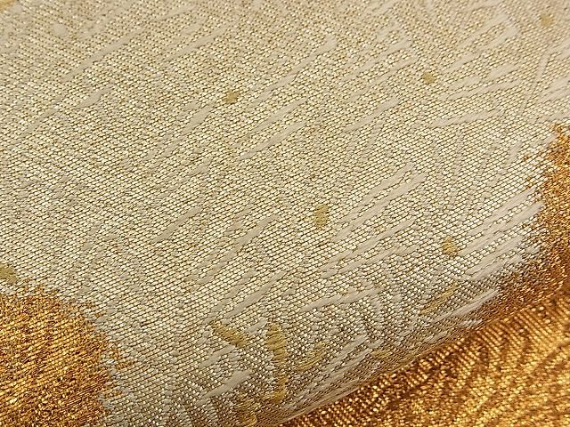 平和屋着物■六通柄袋帯 松 金銀糸 逸品 n-qw0394