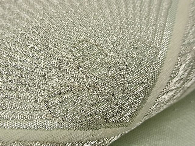 平和屋着物■六通柄袋帯 菱松文様 銀糸 逸品 n-qw0401