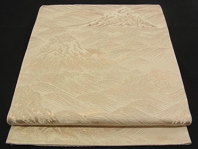 平和屋着物■西陣 六通柄袋帯 立波文 金糸 逸品 n-qw0413