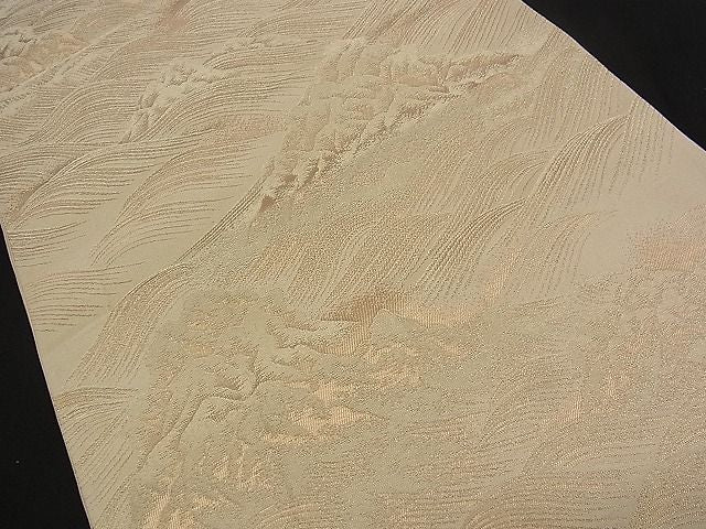 平和屋着物■西陣 六通柄袋帯 立波文 金糸 逸品 n-qw0413