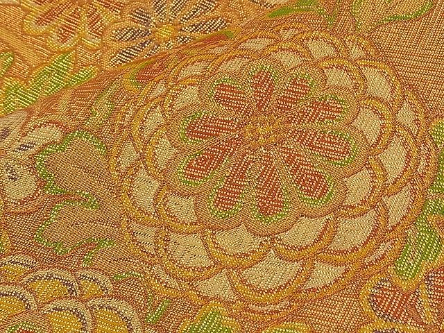 平和屋着物■本佐賀錦 六通柄袋帯 花車文 やまとオリジナル 金糸 逸品 n-qw0415