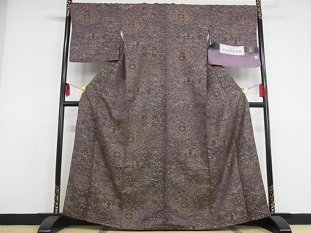 平和屋本店■極上 前田仁仙 仁仙更紗 天目織 お召 草木染 正倉院更紗 さが美扱い 反端付き 逸品 DZAA4092kh5