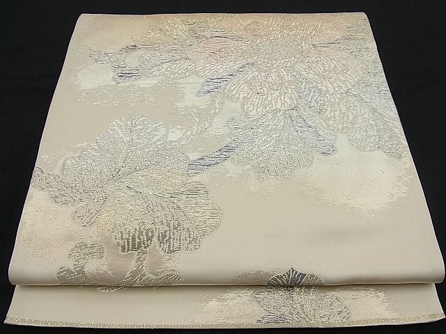 平和屋着物■六通柄袋帯 更紗草花文 金銀糸 逸品 n-rm0021
