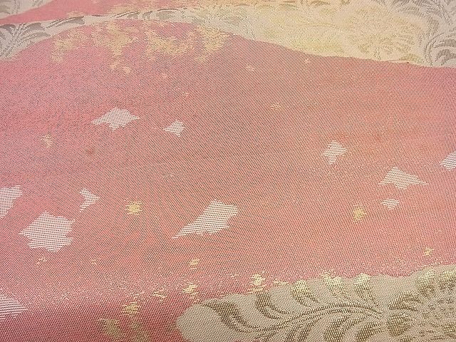 平和屋着物■六通柄袋帯 流水箔散らし 金糸 逸品 n-rm0171