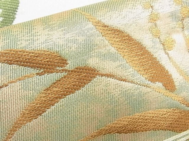 平和屋着物■西陣 六通柄袋帯 唐織 柳文 金糸 逸品 n-rv0007