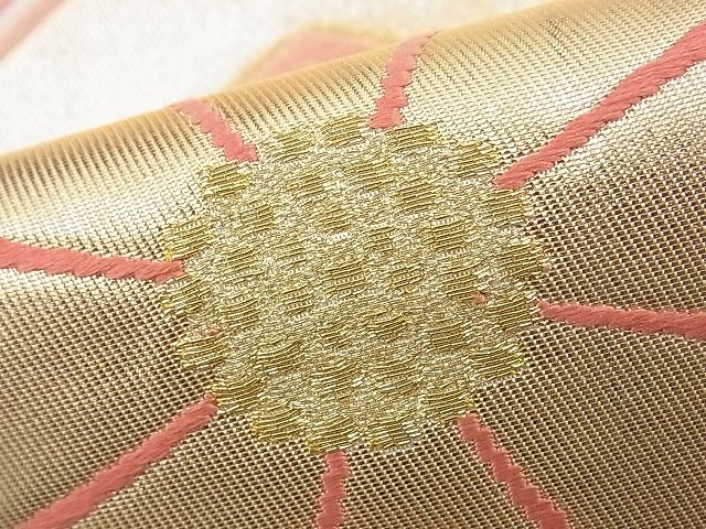 平和屋着物■六通柄袋帯 唐織 亀甲菊唐草 手引箔 逸品 n-rv0018