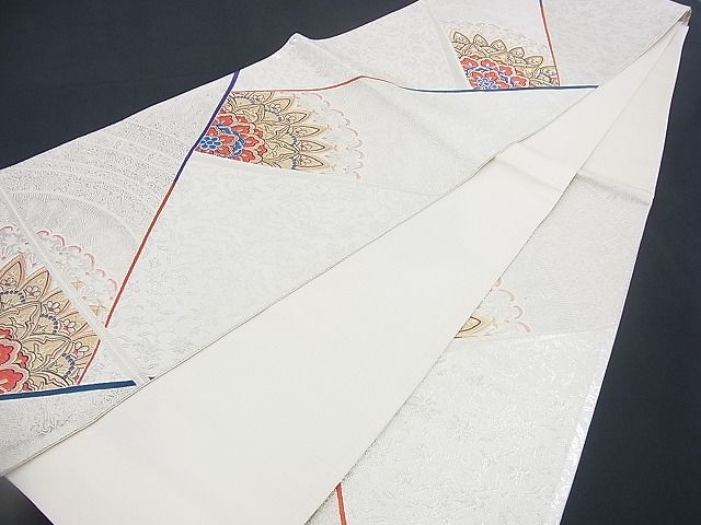 平和屋着物■六通柄袋帯 唐織 切嵌正倉院花文 金銀糸 逸品 n-rv0101