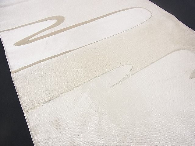 平和屋着物■六通柄袋帯 エ霞文 銀糸 逸品 n-rv0202