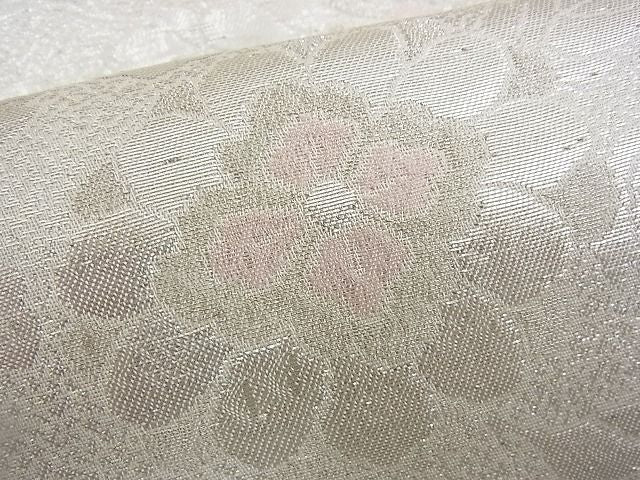 平和屋着物■六通柄袋帯 花唐草文 銀糸 逸品 n-rv0270