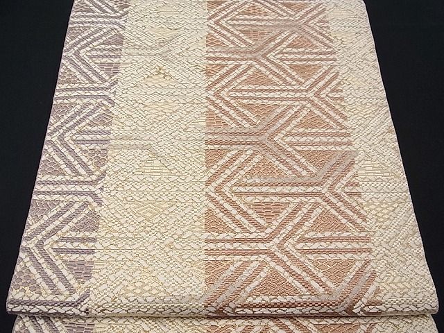 期間限定セール40%off■極上 1897年創業 名門岡野 本場筑前博多織 千年工房 八寸名古屋帯 網代風通 金糸 証紙付き 逸品 2s10454