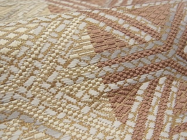期間限定セール40%off■極上 1897年創業 名門岡野 本場筑前博多織 千年工房 八寸名古屋帯 網代風通 金糸 証紙付き 逸品 2s10454