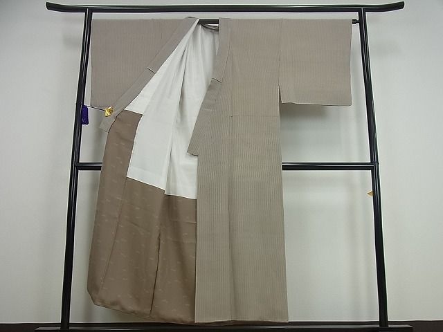 平和屋本店●極上 男性 人間国宝 小宮康孝 江戸小紋 間道 逸品3s1841