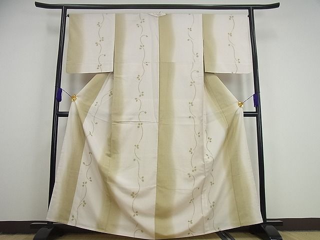 平和屋本店▽極上 十日町 名門青柳謹製 赤城紬 単衣 奇翠 蔵家 創柳庵 枝花文 証紙付き 逸品3s1881