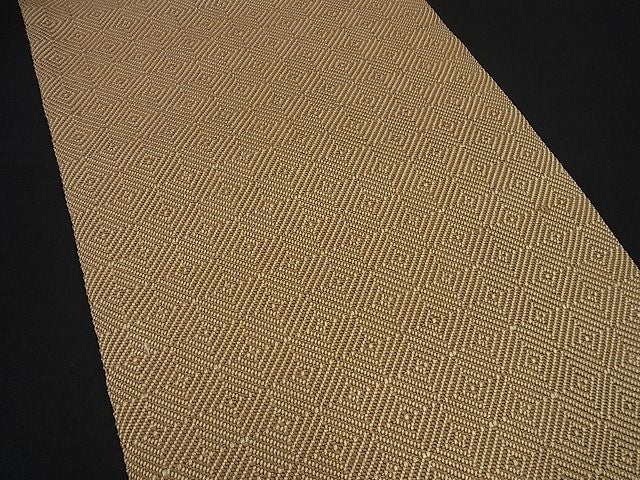 平和屋本店●超希少 伊兵衛織 工芸手織 八寸名古屋帯 入子菱 逸品3s2952