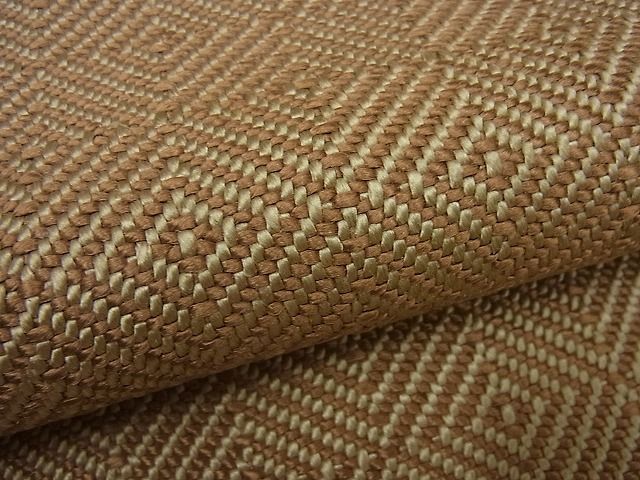 平和屋本店●超希少 伊兵衛織 工芸手織 八寸名古屋帯 入子菱 逸品3s2952