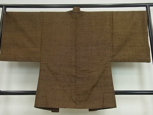 平和屋本店▽超希少 男性 伊兵衛織 工芸手織 アンサンブル 単衣 逸品3s3389