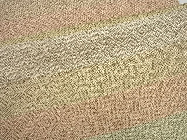 平和屋本店●超希少 伊兵衛織 工芸手織 八寸名古屋帯 入子菱 逸品3s3685