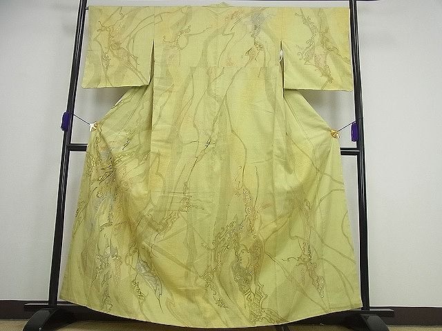 平和屋本店●超希少 創業460年・千總 訪問着 本場結城紬地 松坂屋扱い 逸品 未使用3s3896