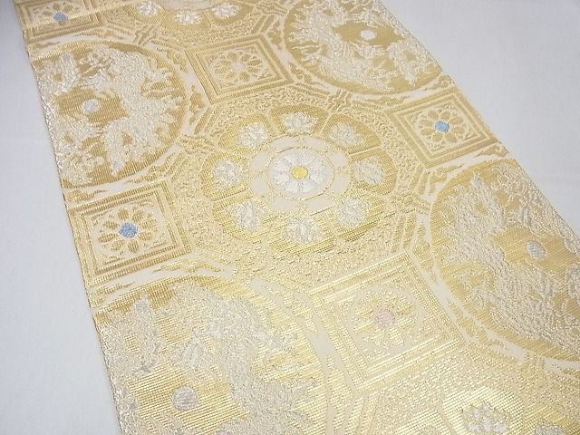 平和屋本店■最高級 龍村平蔵製 本袋帯 奈良裂金襴 金銀糸 逸品3s3960