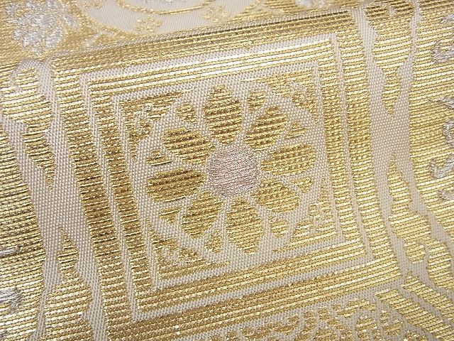 平和屋本店■最高級 龍村平蔵製 本袋帯 奈良裂金襴 金銀糸 逸品3s3960