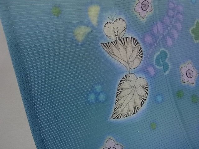 平和屋本店*希少 夏物 二代目 久保田一竹 幻の辻が花 訪問着 絽 絞り 暈し染 逸品s5001