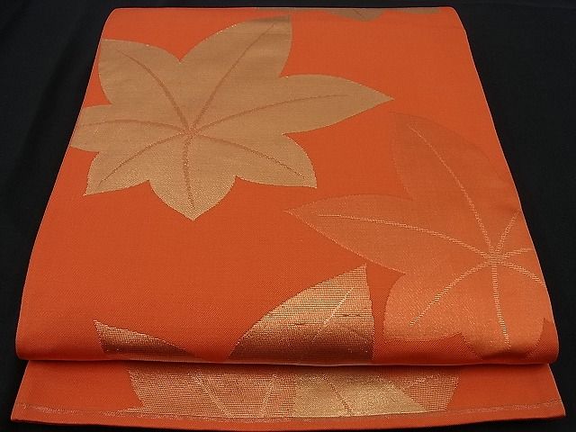 平和屋着物■六通柄袋帯 舞楓文 金糸 逸品 n-sa1296