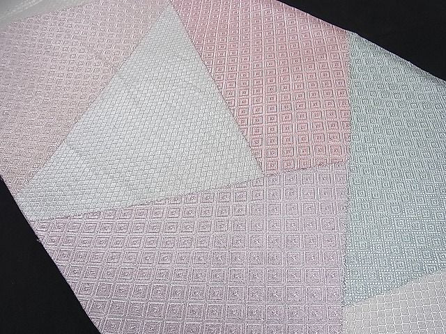 平和屋着物■本佐賀錦 六通柄袋帯 切嵌吉祥文 銀糸 逸品 n-sa2312