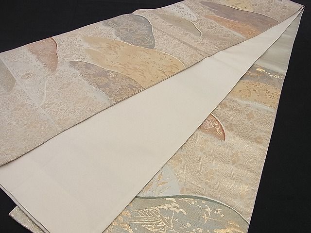 平和屋着物■六通柄袋帯 唐織 連山文 金糸 逸品 n-sa2317