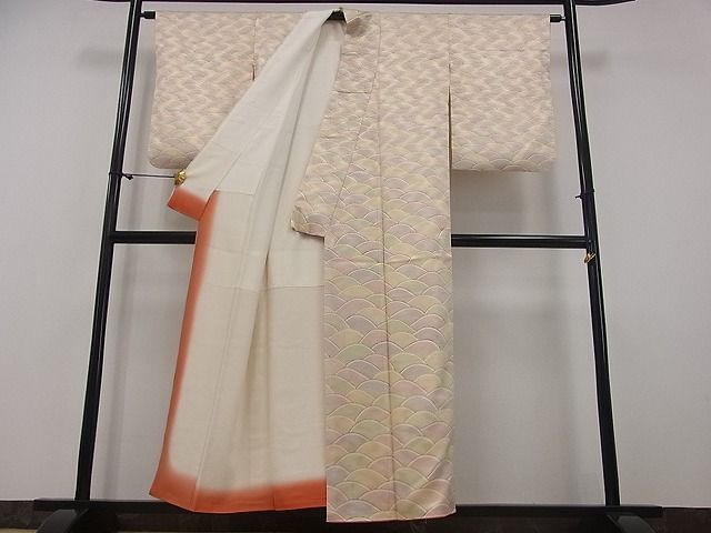 平和屋着物■付下げ 流水文様 逸品 sa2758