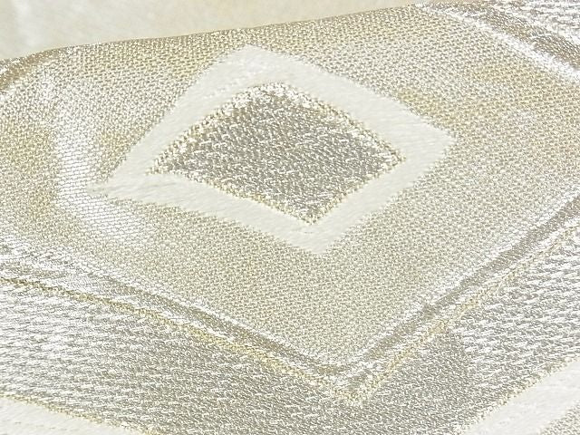平和屋着物■六通柄袋帯 変わり菱文 金銀糸 逸品 sf0240